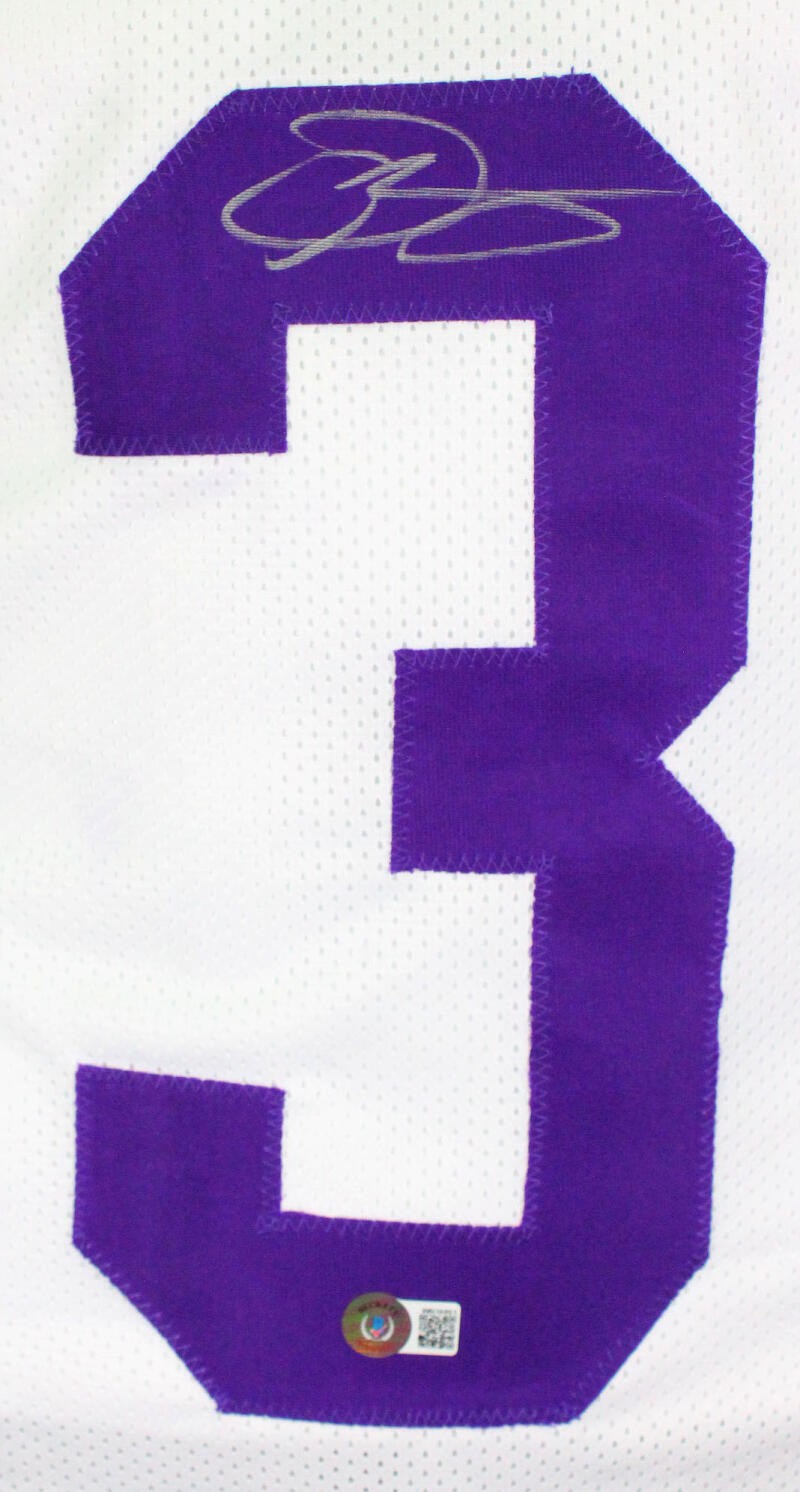 Odell Beckham Signed White College Style Custom Jersey