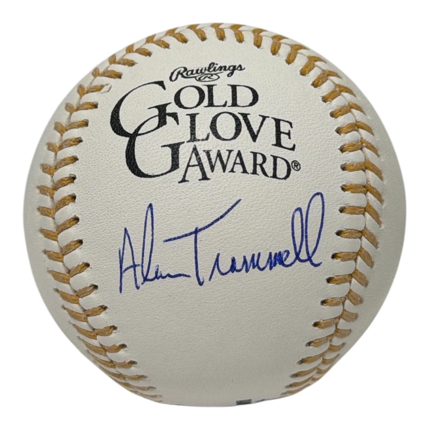 Alan Trammell Signed Gold Glove Logo Baseball