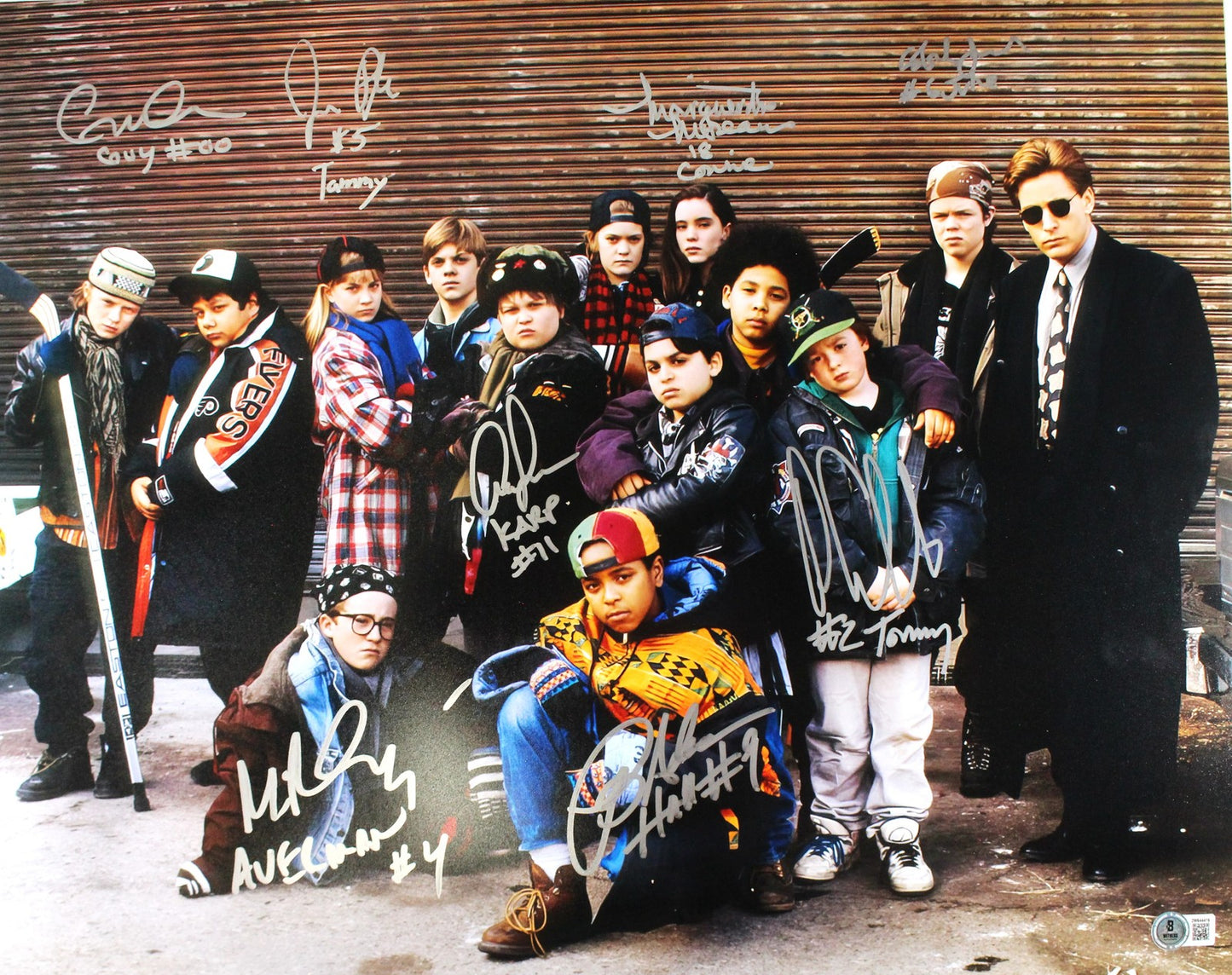 Mighty Ducks Cast Autographed 16x20 Photo (8 Signatures)