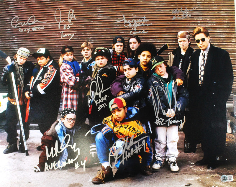 Mighty Ducks Cast Autographed 16x20 Photo (8 Signatures)
