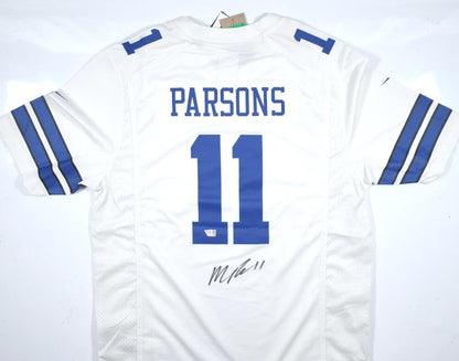 Micah Parsons Signed Dallas Cowboys White Nike Game Jersey