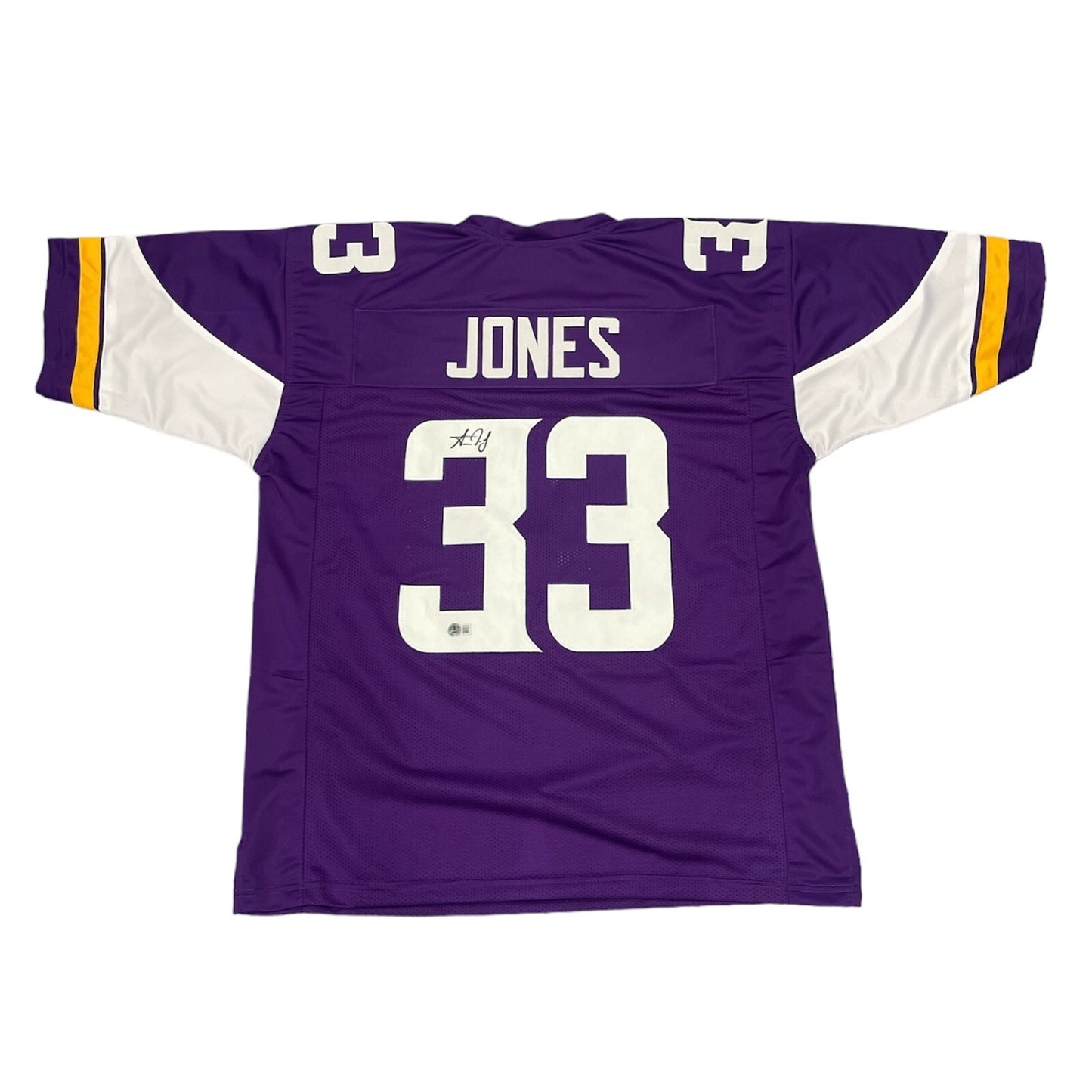 Aaron Jones Signed Minnesota Vikings Custom Jersey (Beckett COA)