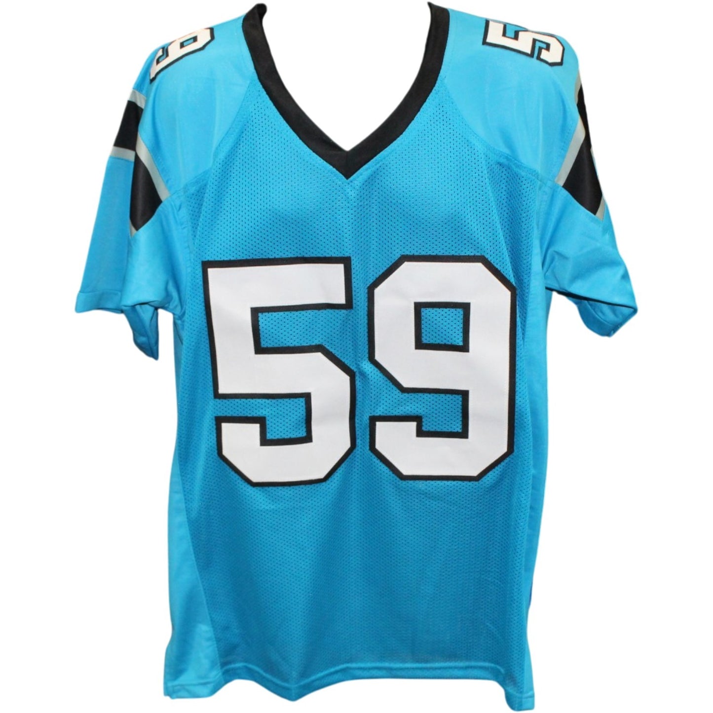 Luke Kuechly Signed Teal Jersey - HOF Inscribed