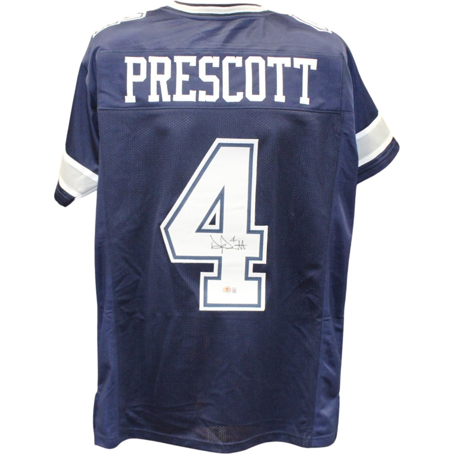 Dak Prescott Autographed Pro Style Blue Jersey (Beckett COA)