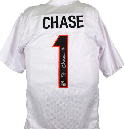 Ja'Marr Chase Autographed Cincinnati Bengals White Custom Jersey