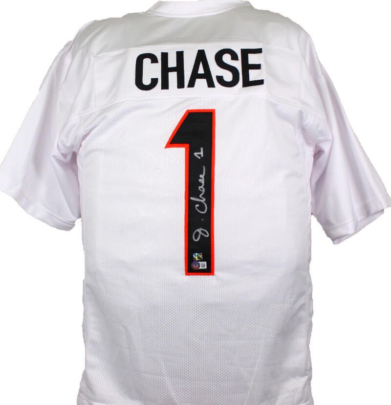 Ja'Marr Chase Autographed Cincinnati Bengals White Custom Jersey