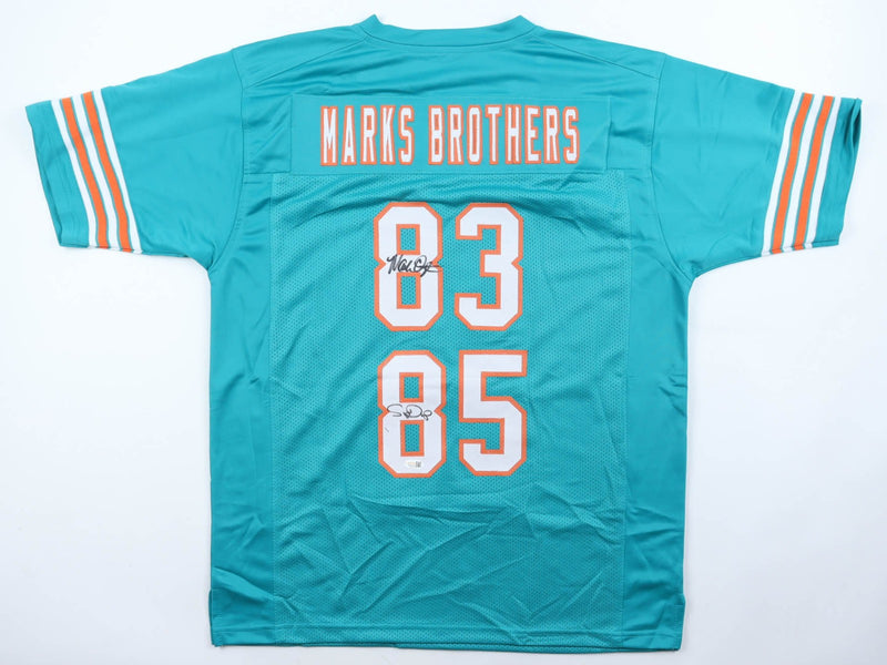 Mark Clayton & Mark Duper Signed Miami Dolphins Teal Jersey