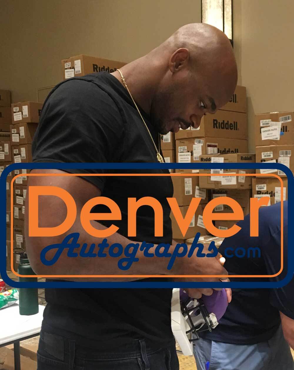 Adrian Peterson Minnesota Vikings Signed Speed Mini Helmet BAS COA