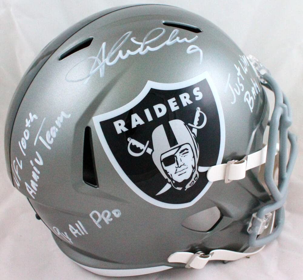 Shane Lechler Signed Oakland Raiders Full Size Flash Replica Helmet