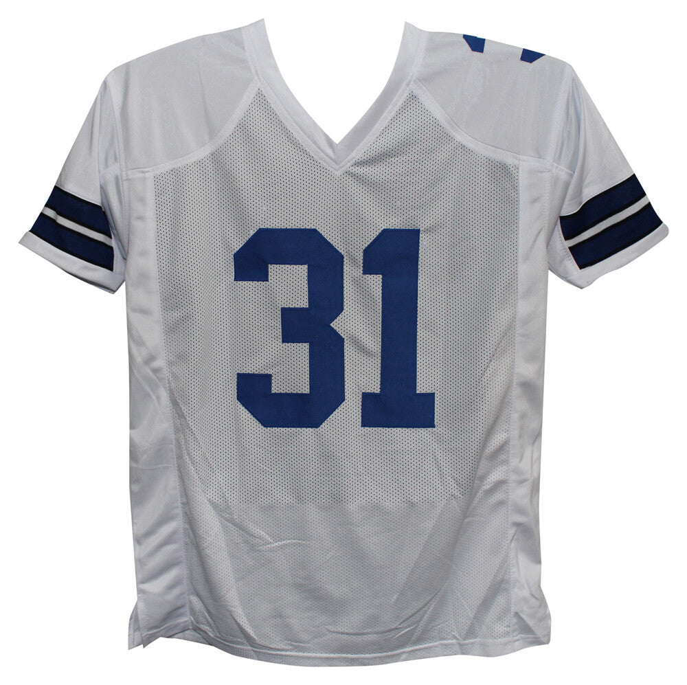George Teague Signed Dallas Cowboys Custom Football Jersey (Beckett)