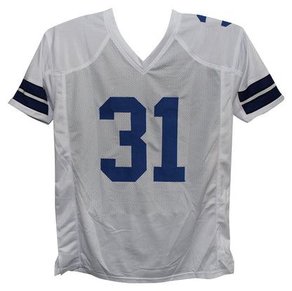 George Teague Signed Dallas Cowboys Custom Football Jersey (Beckett)