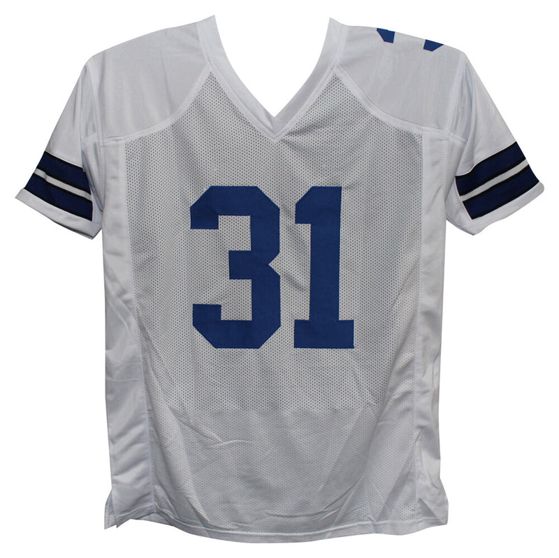 George Teague Signed Dallas Cowboys Custom Football Jersey (Beckett)
