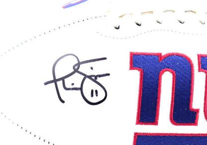 Phil Simms Signed New York Giants Logo Football with SB MVP Inscription