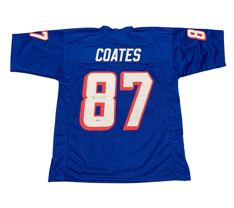 Ben Coates New England Patriots Signed Custom Jersey (Beckett COA)