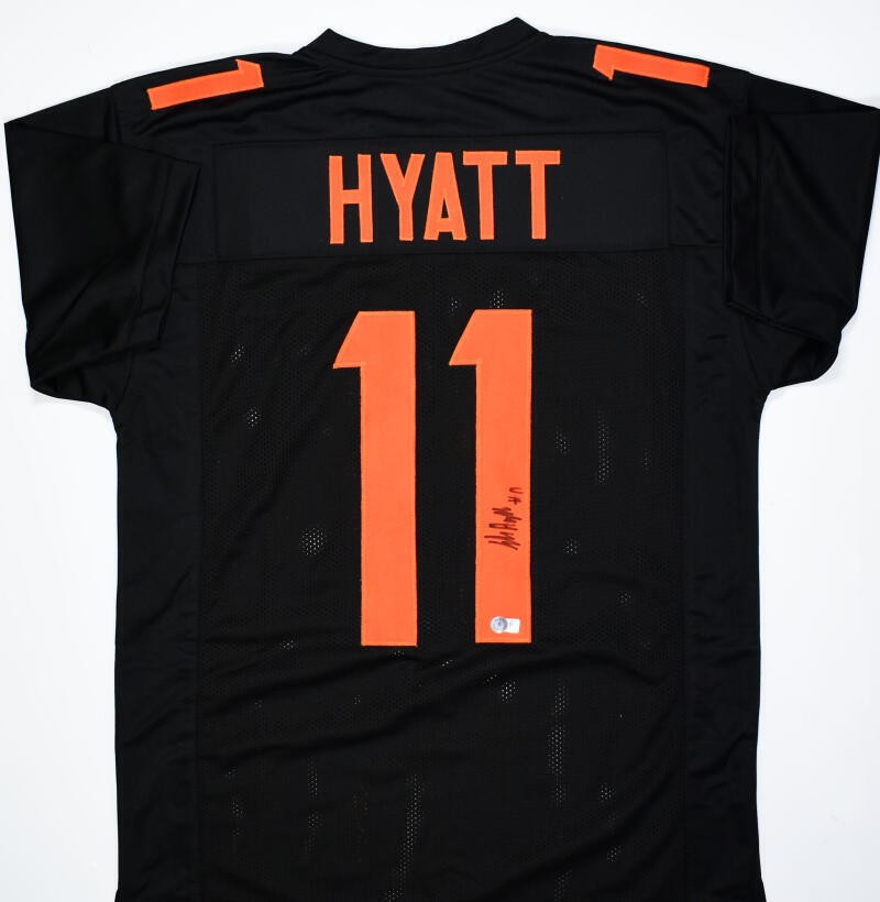 Jalin Hyatt Signed Tennessee Volunteers Custom Black Jersey