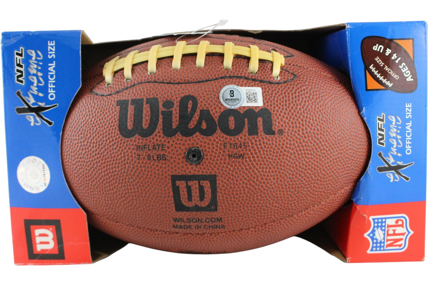 John Elway Signed Denver Broncos Wilson eXtreme Grip Football