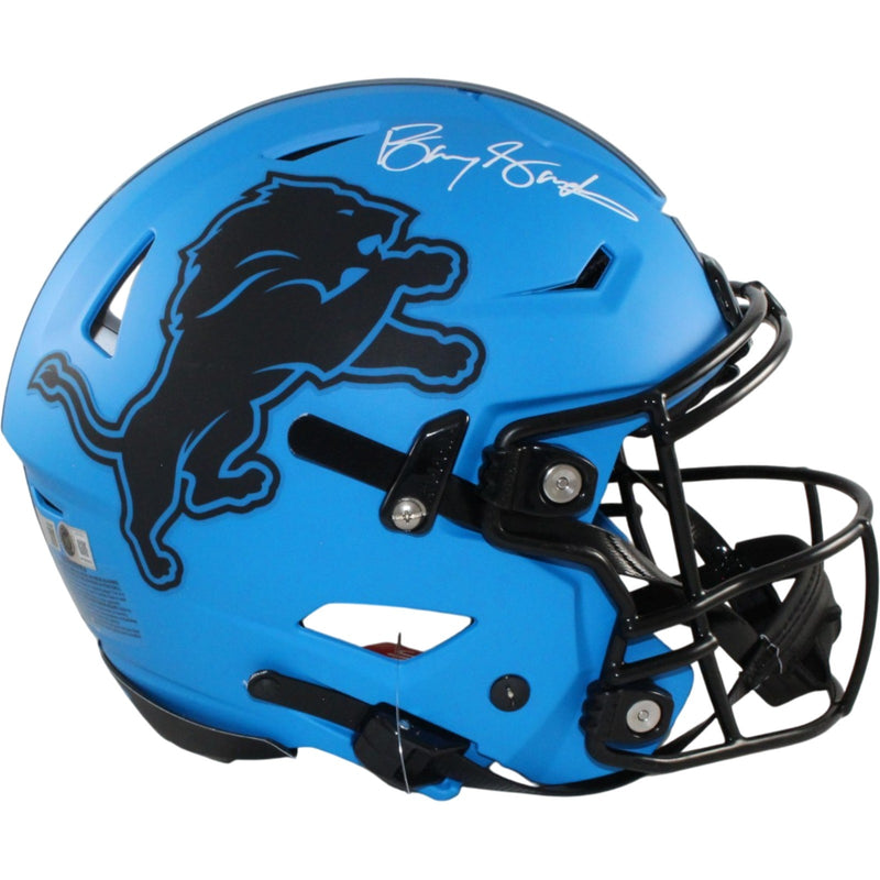 Barry Sanders Autographed Detroit Lions SpeedFlex Rave Helmet