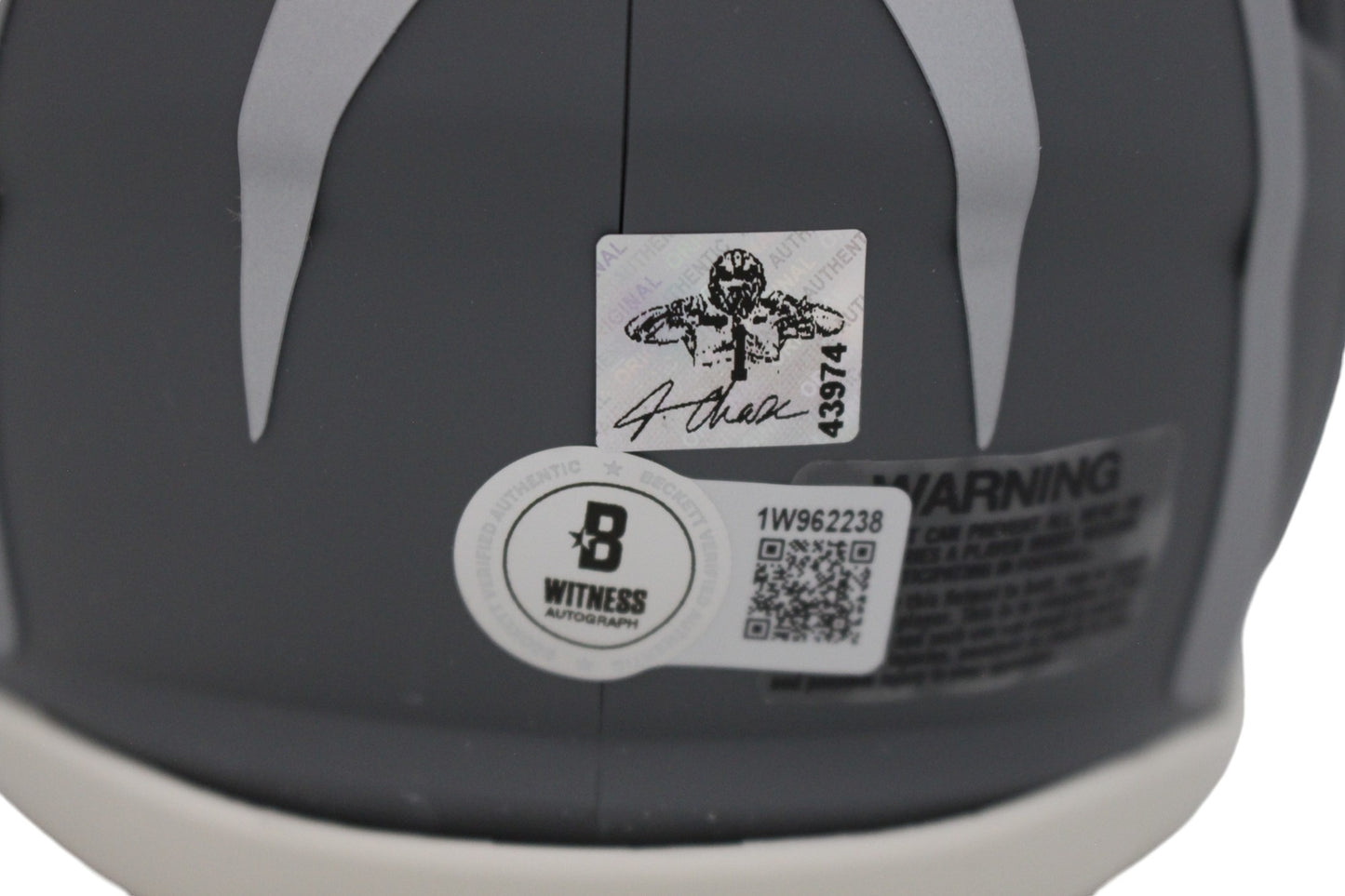 Ja'Marr Chase Signed Cincinnati Bengals Slate Speed Mini Helmet Beckett