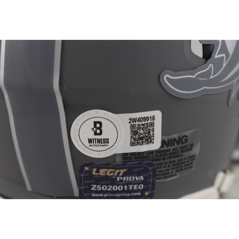 Larry Csonka Miami Dolphins Autographed Slate Mini Helmet