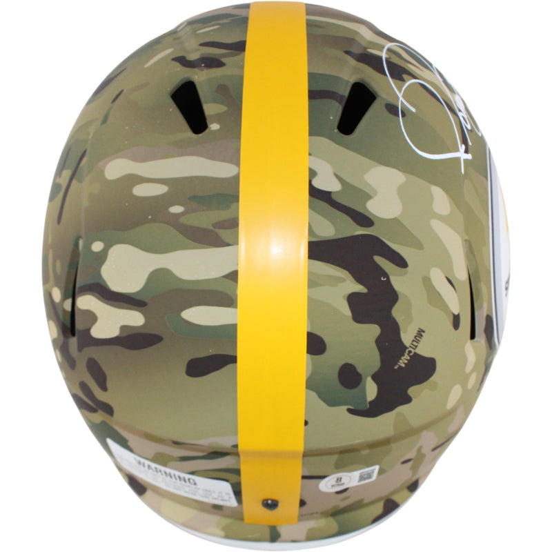 Jerome Bettis Pittsburgh Steelers Signed Camo Full Size Replica Helmet