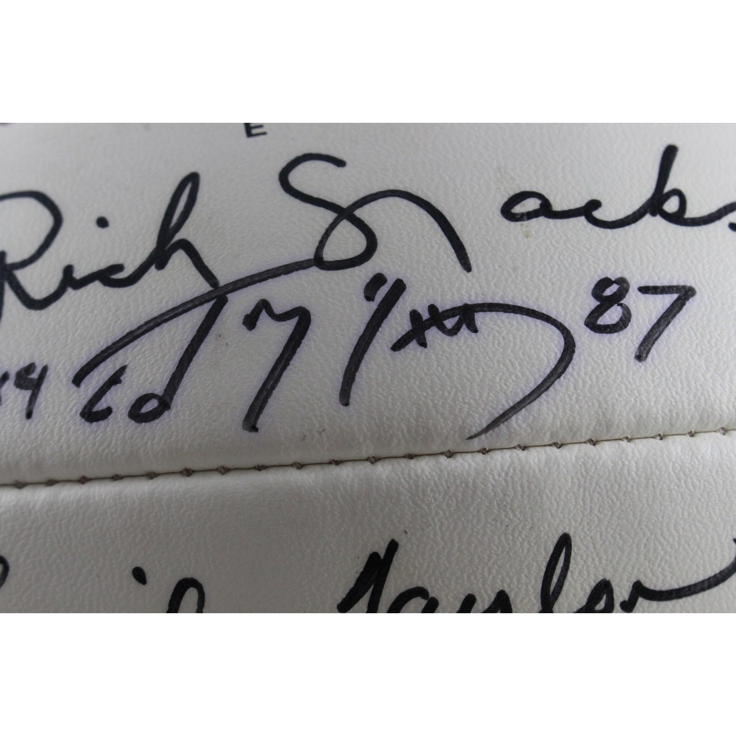 John Elway, Frank Tripucka & Ring of Honor Signed Broncos Logo Football