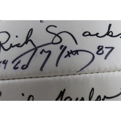 John Elway, Frank Tripucka & Ring of Honor Signed Broncos Logo Football