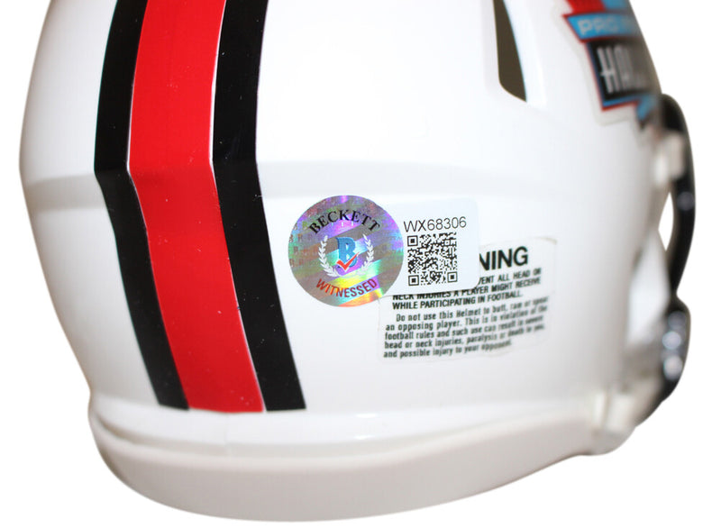 Ray Lewis Signed Baltimore Ravens Hall of Fame Speed Mini Helmet Beckett