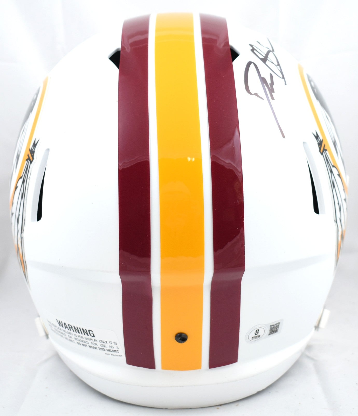 Deion Sanders Signed Washington Full Size Flat White Speed Helmet