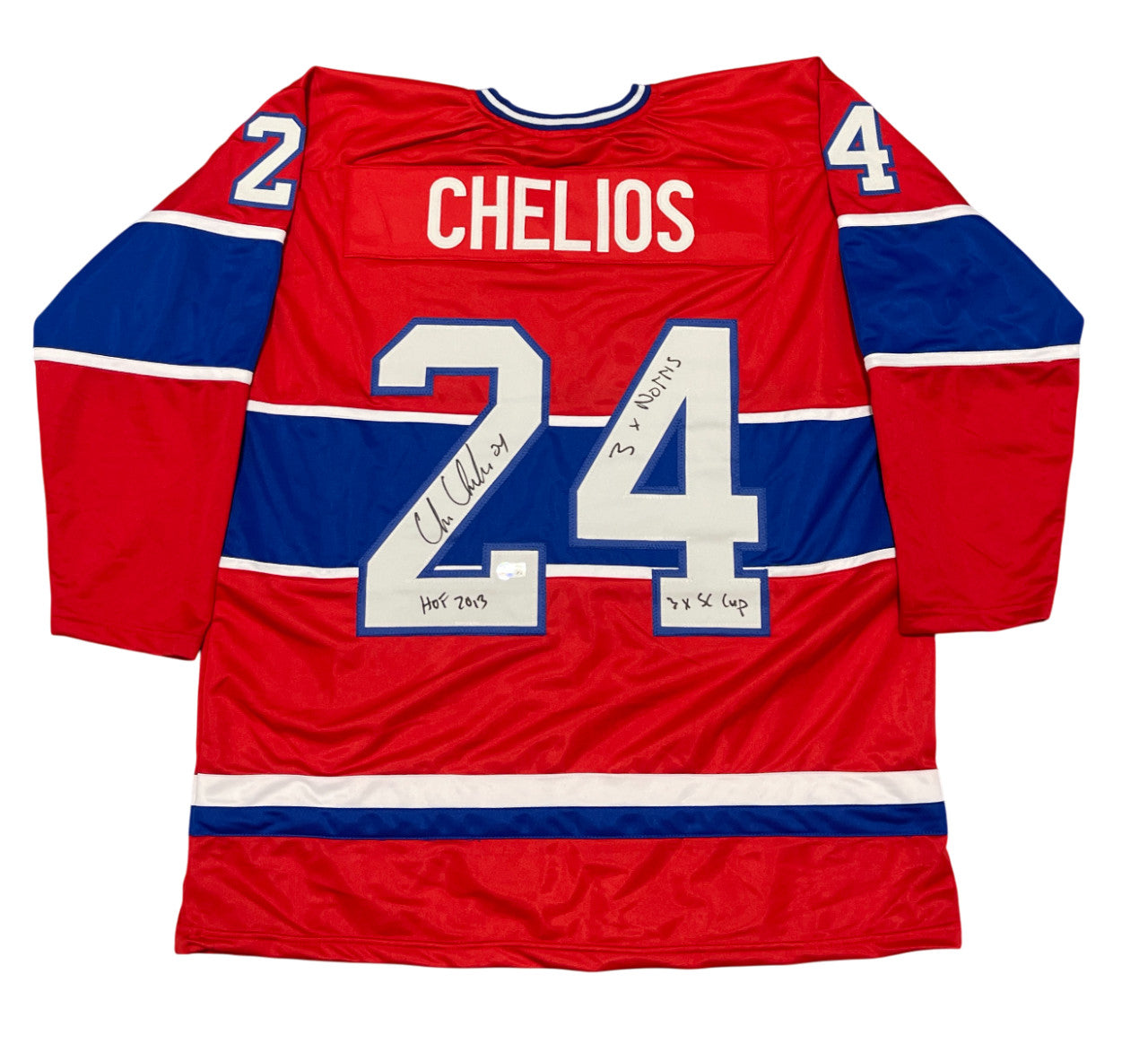 Chris Chelios Signed Montreal Canadiens Custom Jersey (3x Inscriptions)