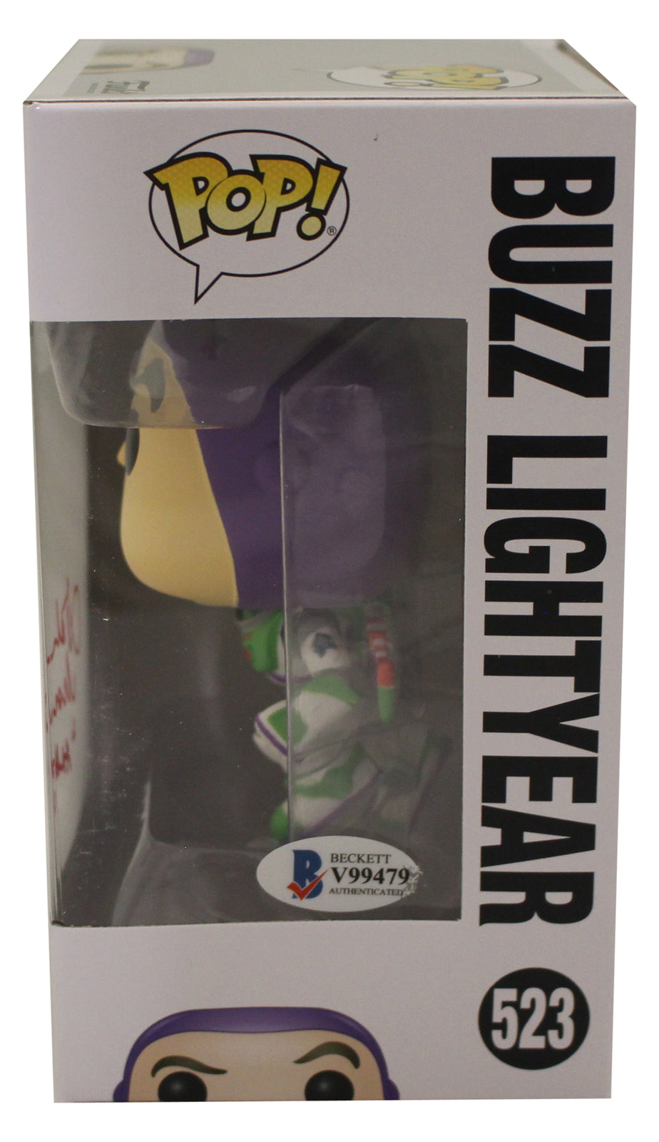 John Morris Signed "Andy" Buzz Lightyear Funko Pop Toy Story 4 Beckett