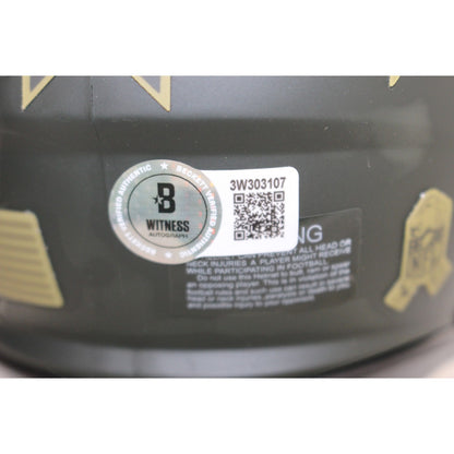 Ray Lewis Baltimore Ravens Autographed 2025 Salute to Service Mini Helmet