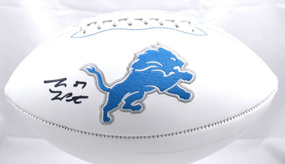 Sam LaPorta Autographed Detroit Lions Black Logo Football