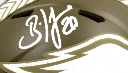 Brian Dawkins Signed Philadelphia Eagles Salute to Service Mini Helmet