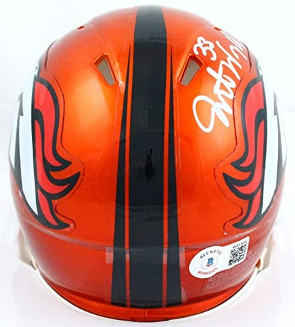 Javonte Williams Signed Denver Broncos Flash Speed Mini Helmet