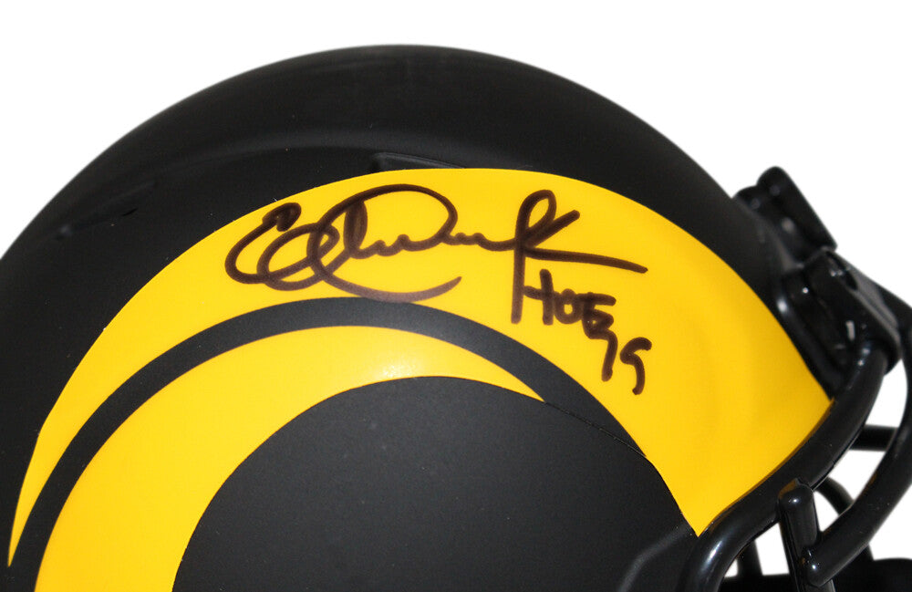 Eric Dickerson Los Angeles Rams Signed Eclipse Mini Helmet HOF