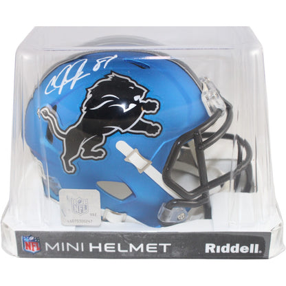 Calvin Johnson Autographed Detroit Lions 2024 Alternate Mini Helmet