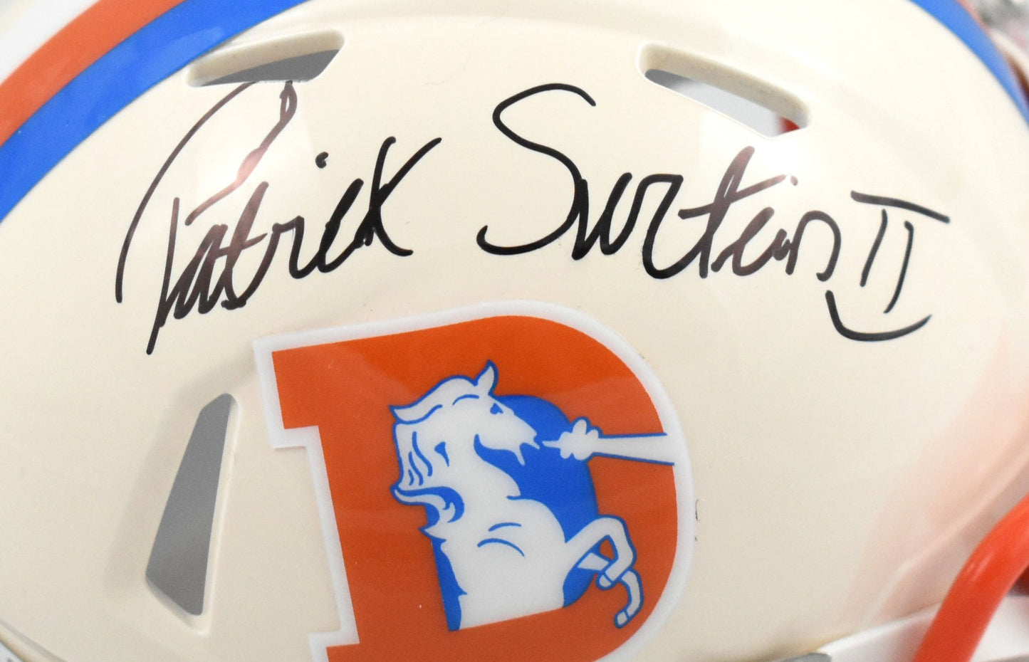 Patrick Surtain II Signed Denver Broncos Retro Speed Mini Helmet