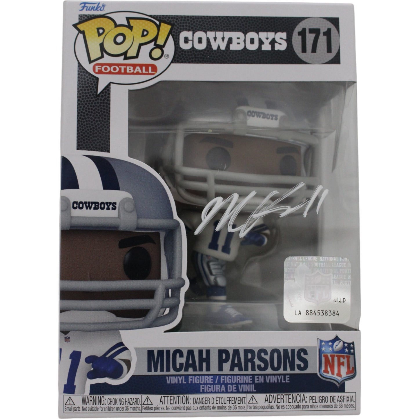 Micah Parsons Dallas Cowboys Signed Funko Pop! #171