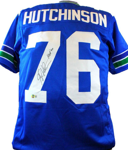Steve Hutchinson Signed Blue Custom Football Jersey