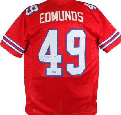 Tremaine Edmunds Signed Buffalo Bills Custom Jersey - Red