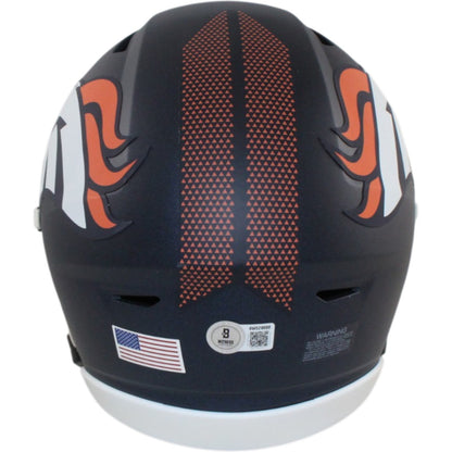 John Elway Signed Denver Broncos Mid-Size Midi Helmet (Beckett Witnessed)