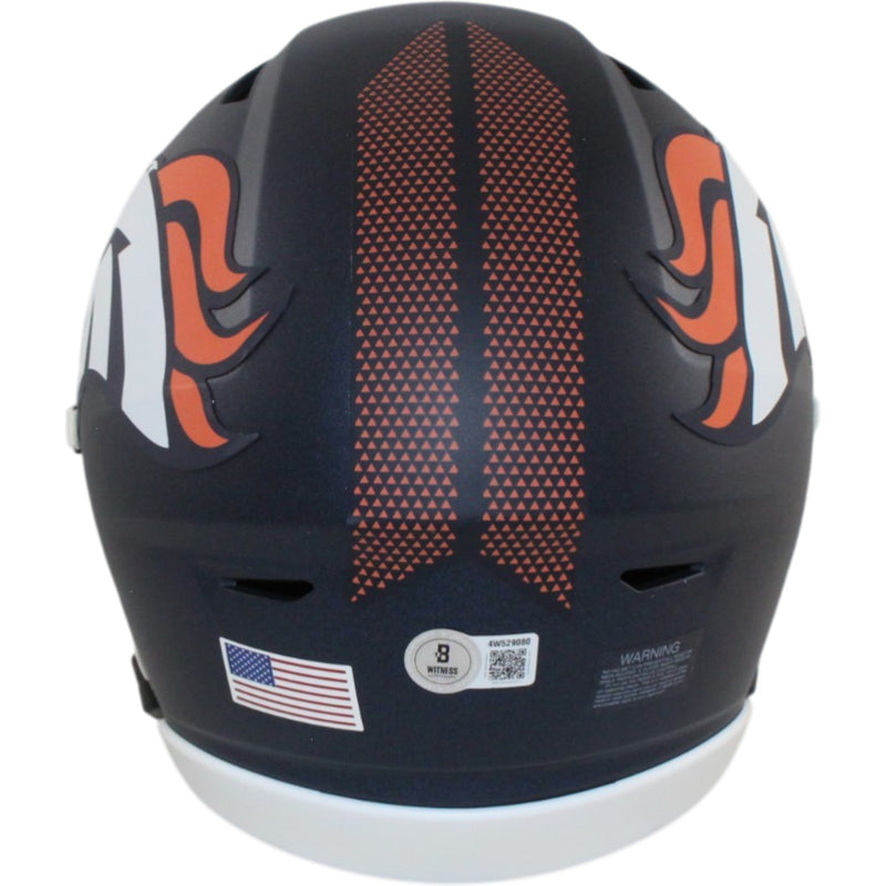 John Elway Signed Denver Broncos Mid-Size Midi Helmet (Beckett Witnessed)