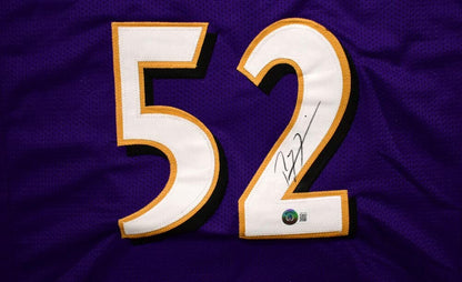 Ray Lewis & Joe Flacco Autographed Baltimore Ravens Purple Jersey