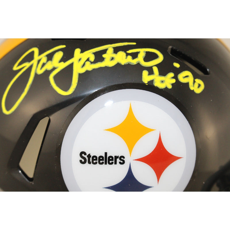 Jack Lambert Autographed Pittsburgh Steelers Throwback Mini Helmet HOF