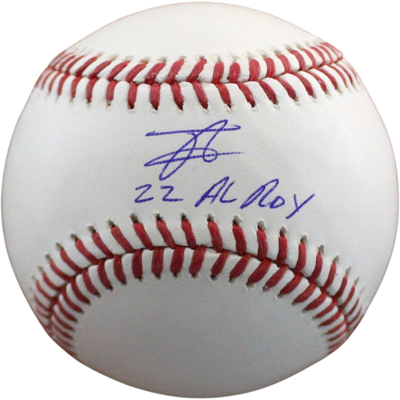 Julio Rodriguez Autographed Seattle Mariners Baseball with "22 AL ROY" Inscription