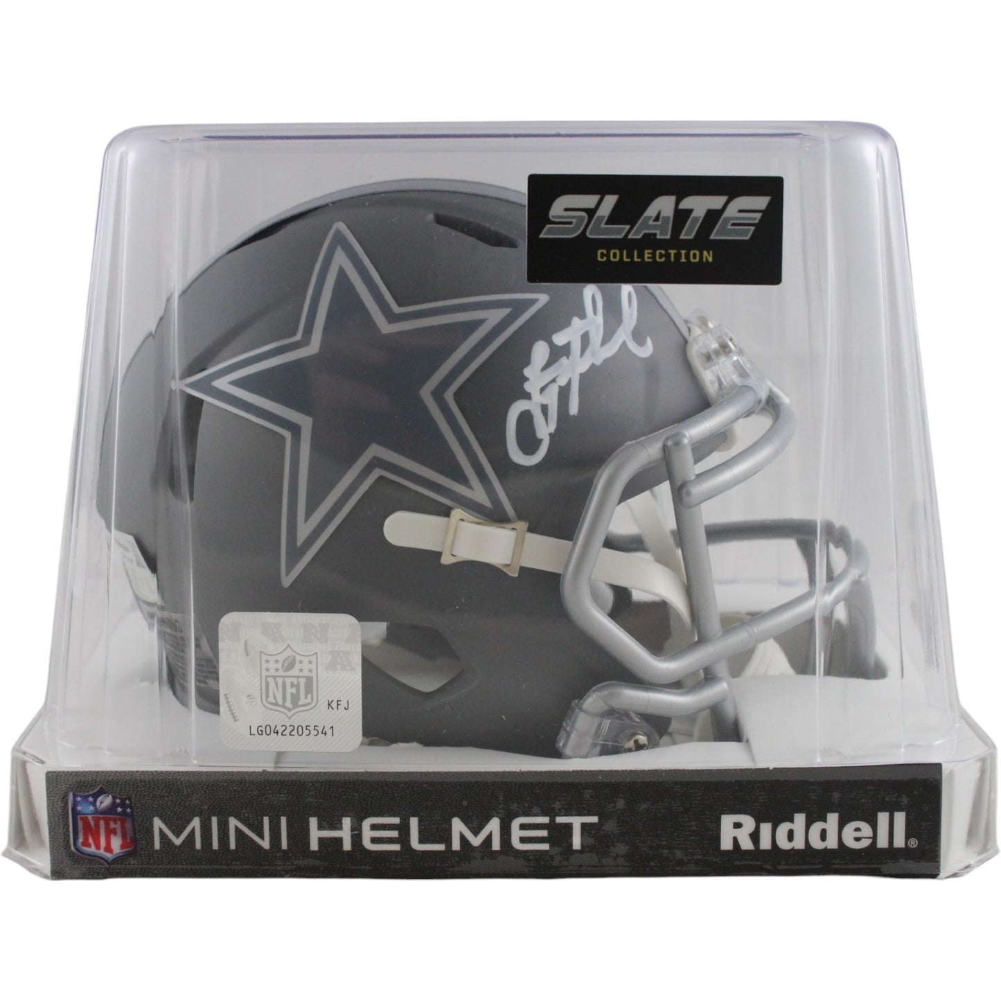 Troy Aikman Dallas Cowboys Signed Slate Series Mini Helmet