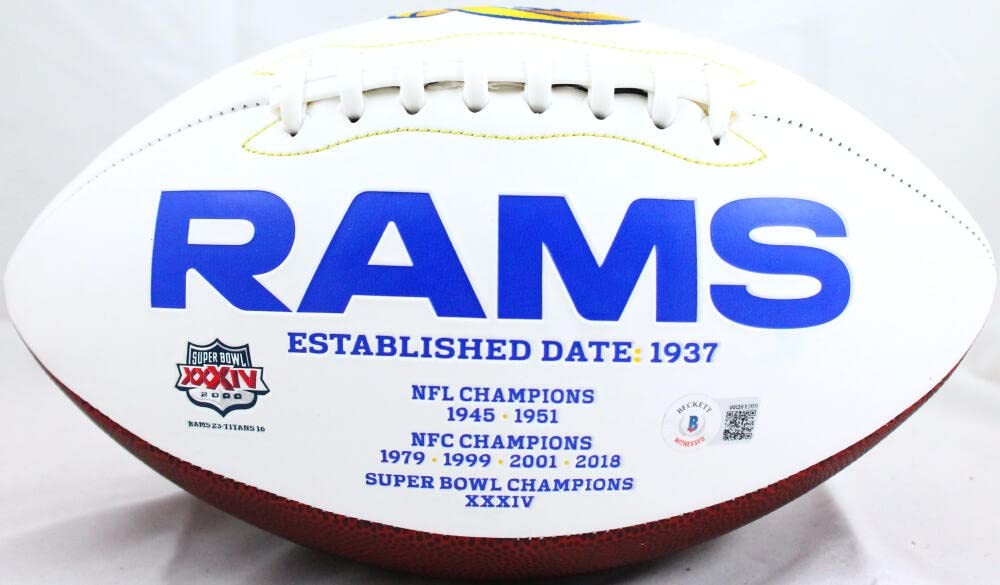 Cam Akers Signed Los Angeles Rams Black Logo Football
