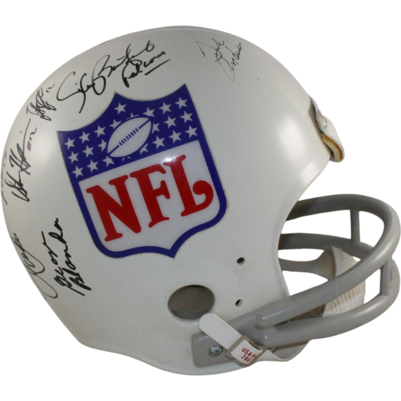 George Blanda, Paul Krause & Multi-Signed NFL Alumni Full Size 2-Bar Helmet