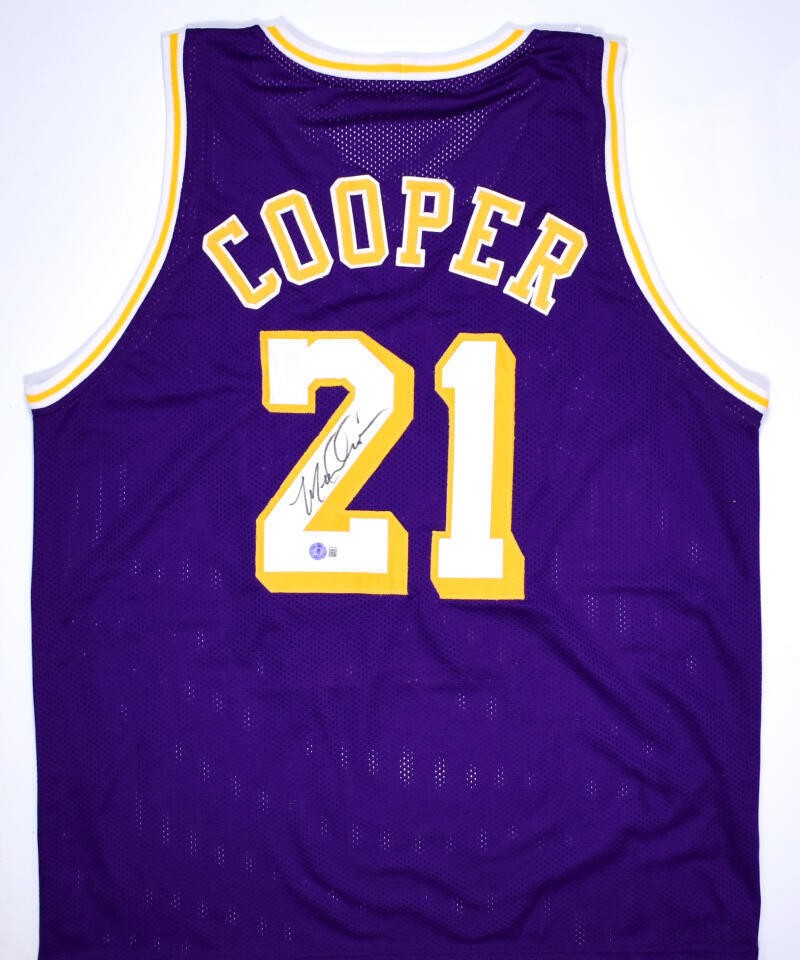 Michael Cooper Autographed Los Angeles Lakers Style Purple Jersey