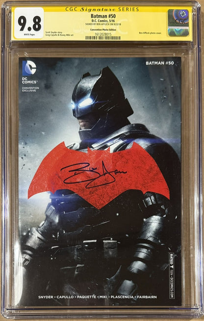 Ben Affleck Signed Batman #50 NYCC Foil Variant Comic CGC 9.8